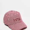 Reclaimed Vintage Unisex Cap In Red Gingham For Unisex