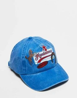 Reclaimed Vintage Unisex Western Rodeo Badge Cap In Washed Blue For Unisex -Fit Outfits Store 207706900 1 blue 1