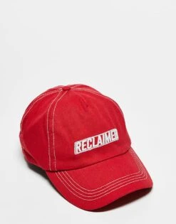 Reclaimed Vintage Unisex Logo Cap In Red For Unisex -Fit Outfits Store 207706933 1 red 1