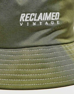 Reclaimed Vintage Unisex Nylon Logo Bucket Hat In Khaki For Unisex -Fit Outfits Store 207706934 2