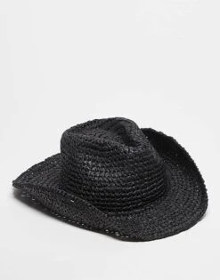 Reclaimed Vintage Unisex Cowboy Hat In Black For Unisex