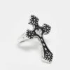 Reclaimed Vintage Unisex Ring With Heart Cross In Silver For Unisex