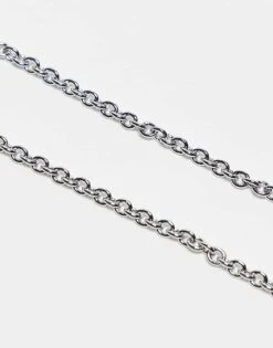 Reclaimed Vintage Unisex Necklace With Faux Purple Pendant In Silver For Unisex -Fit Outfits Store 207761449 2