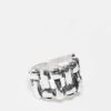 Reclaimed Vintage Unisex Ring With Weave Detail In Burnished Silver For Unisex -Fit Outfits Store 207761493 1 silver
