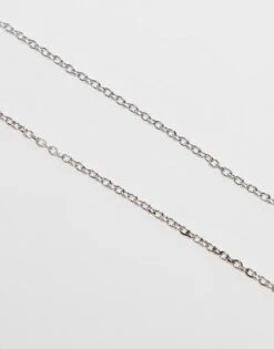 Reclaimed Vintage Unisex Chain With Faux Blue Stone Pendant In Silver For Unisex -Fit Outfits Store 207761512 3