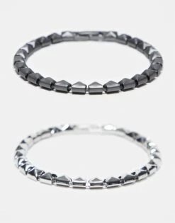 Reclaimed Vintage Unisex Beady Bracelet 2 Pack For Unisex Multi -Fit Outfits Store 207761518 1 multi 1