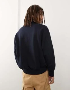 Reclaimed Vintage Rugby Sweatshirt With Embroidery In Navy For Men -Fit Outfits Store 207811929 3