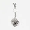 Reclaimed Vintage Unisex Rose Bag Charm In Silver For Unisex