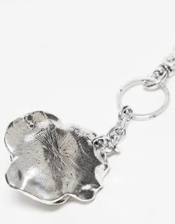 Reclaimed Vintage Unisex Rose Bag Charm In Silver For Unisex -Fit Outfits Store 207823200 3