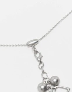 Reclaimed Vintage Unisex Ultimate Charm Necklace In Silver For Unisex -Fit Outfits Store 207823879 2