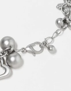 Reclaimed Vintage Unisex Ultimate Charm Bracelet In Silver For Unisex -Fit Outfits Store 207823889 3