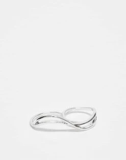 Reclaimed Vintage Unisex Double Wraparound Ring In Silver For Unisex -Fit Outfits Store 207875286 1 silver 1