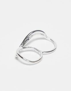 Reclaimed Vintage Unisex Double Wraparound Ring In Silver For Unisex -Fit Outfits Store 207875286 3