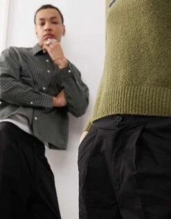 Reclaimed Vintage Unisex Bermuda Style Trouser In Black For Unisex -Fit Outfits Store 207918974 4