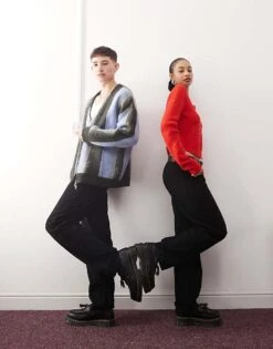 Reclaimed Vintage Unisex Washed Cord Trousers In Black For Unisex Washed Black -Fit Outfits Store 207936664 5