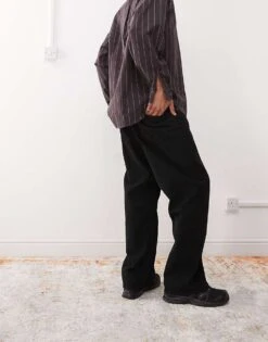 Reclaimed Vintage Baggy Cord Jean In Black For Men -Fit Outfits Store 207936682 3