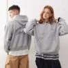 Reclaimed Vintage Unisex Hoodie With Back Logo In Grey Marl For Unisex
