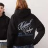 Reclaimed Vintage Unisex Oversized Hoodie With Back Graphic In Black For Unisex -Fit Outfits Store 208014912 1 black