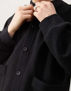 Reclaimed Vintage Soft Touch Relaxed Fit Cardigan In Black For Men -Fit Outfits Store 208102407 4