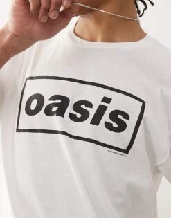 Reclaimed Vintage Unisex Oasis Licensed T-shirt In White For Unisex 9 Reclaimed Vintage Unisex Oasis Licensed T-shirt In White For Unisex -Fit Outfits Store 208197031 3
