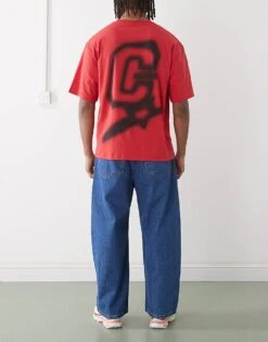 Reclaimed Vintage Barrel Leg Denim Jean In Mid Blue Wash For Men -Fit Outfits Store 208269425 3