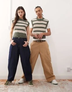 Reclaimed Vintage Unisex Knitted Boxy Tank Top In Green Stripe For Unisex Multi Stripe 9 Reclaimed Vintage Unisex Knitted Boxy Tank Top In Green Stripe For Unisex Multi Stripe -Fit Outfits Store 208331128 3